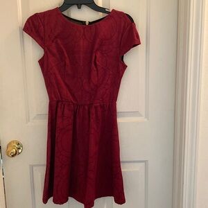 Burgundy Skater Dress